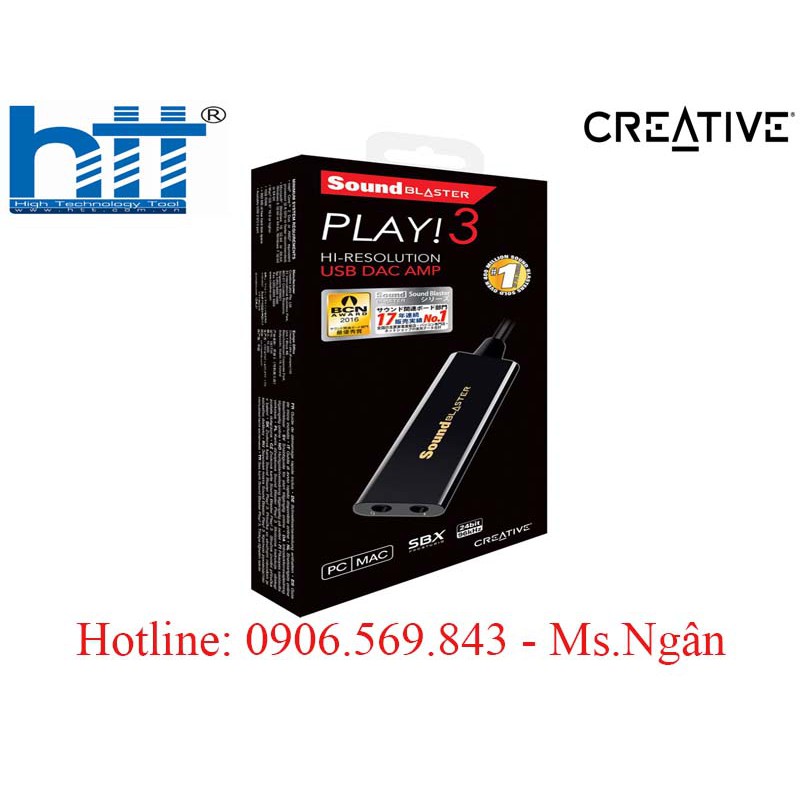 Card âm thanh rời SC Sound Blaster Play 3! - Chính hãng Creative