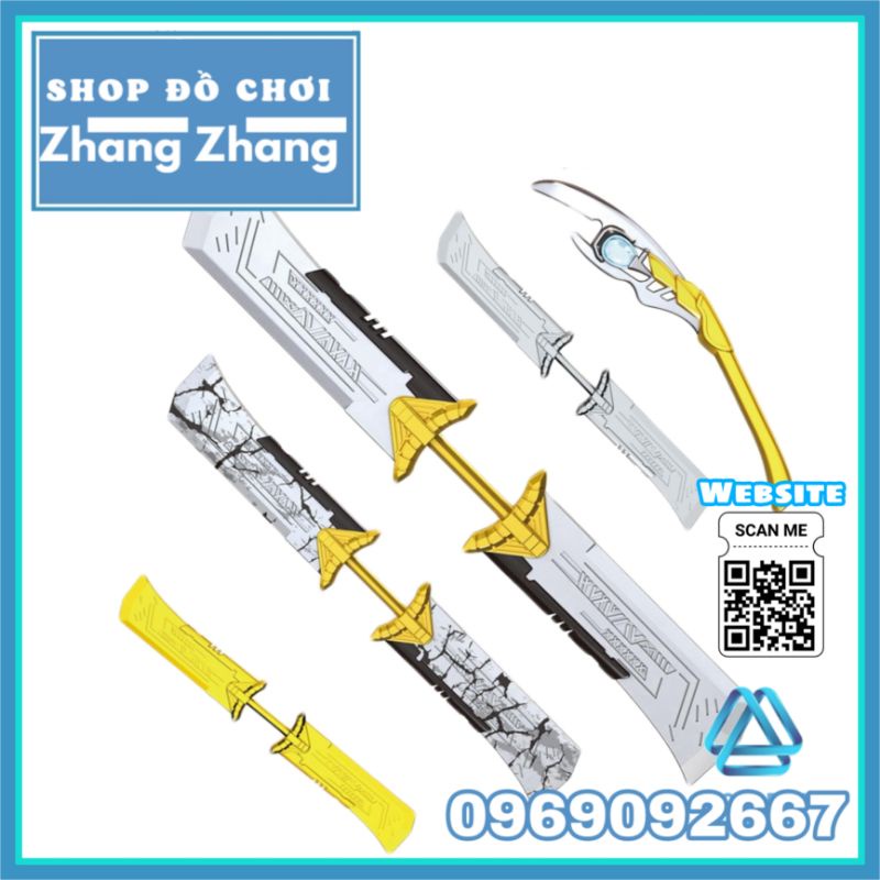 Đồ chơi Xếp hình Đao Thanos và quyền trượng Loki - Thanos Double edged Sword - Wand of Mind Minifigures Xinh Xh1400 1404