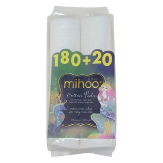 Bông tẩy trang mihoo nàng tiên cá hàn quốc 200 miếng