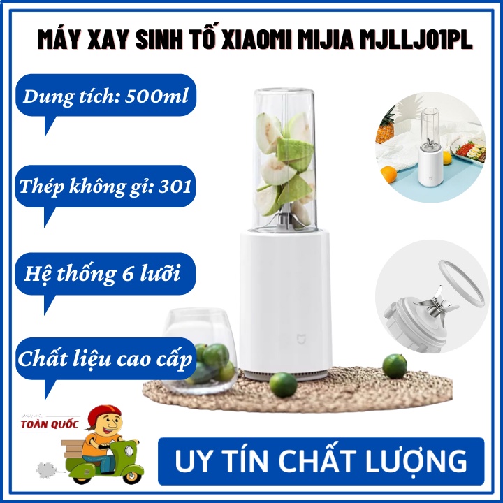 Máy xay sinh tố Xiaomi Mijia MJJLLJ01PL Máy say sinh tố dung tích 500ml, 6 lưỡi dao, công suất 350w - Bảo hành 12 tháng