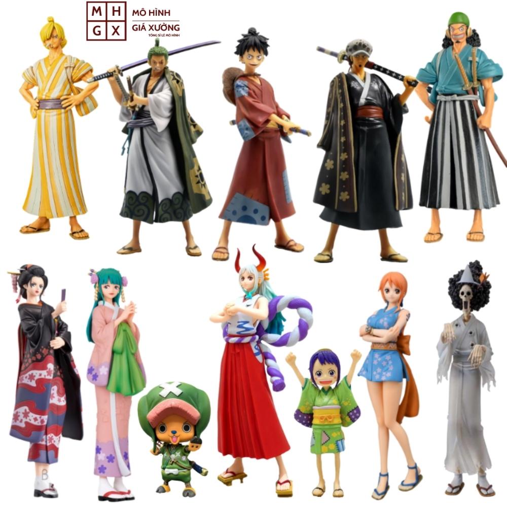 Mô hình One Piece Luffy,Nami,O-KiKu,Yamato,Brook,Sanji,Kozuki hiyori,O-Tama,Ussop,Law,Robin,Chopper ở wano quốc