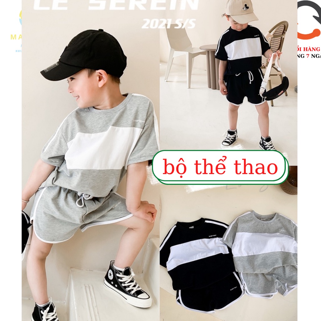 bộ cho bé trai mùa hè phong cách THỂ THAO, thun COTTON 100% cotton mềm, SIÊU CO GIÃN, mamikid