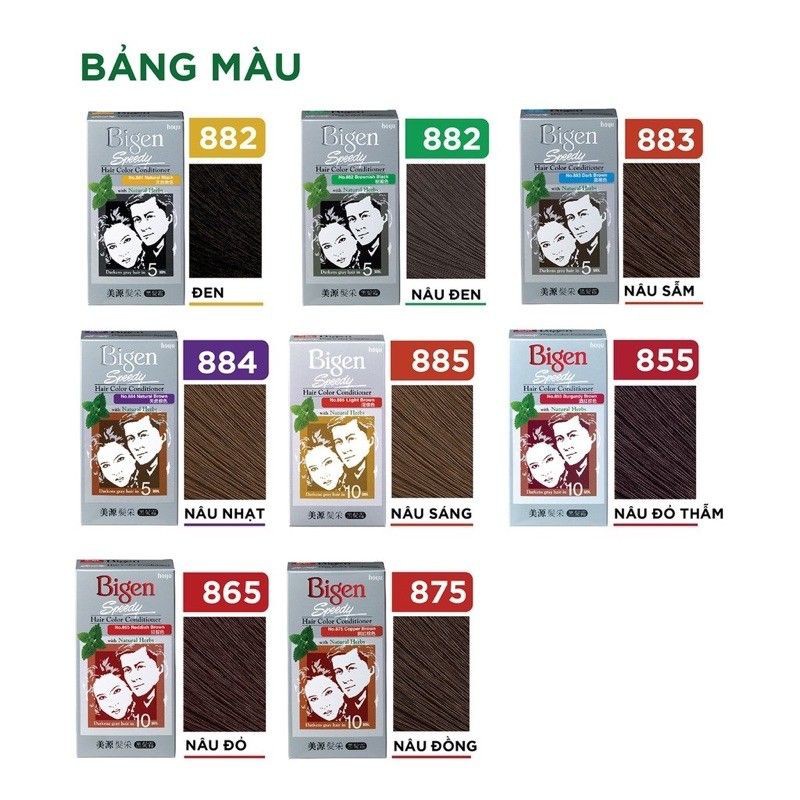 [Có Bill] Thuốc Nhuộm Tóc Phủ Bạc Bigen Speedy Hair Color