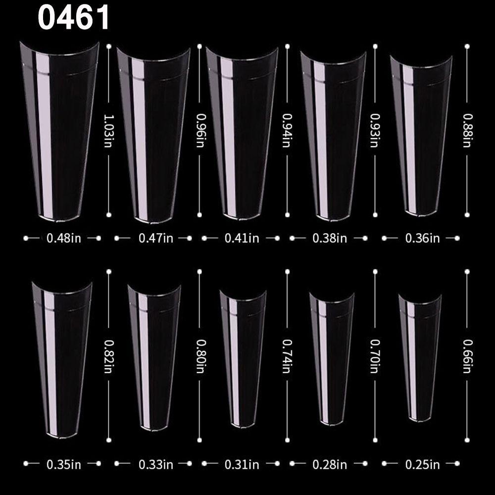 Hộp 500 Móng Tay Giả UV Bảo Vệ Toàn Diện / Một Nửa Móng Tay