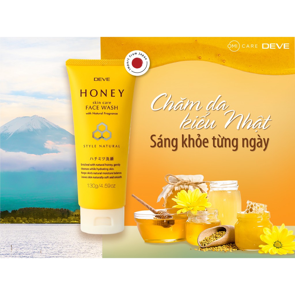 Sữa Rửa Mặt Chiết Xuất Mật Ong Deve Honey Face Wash (130g)