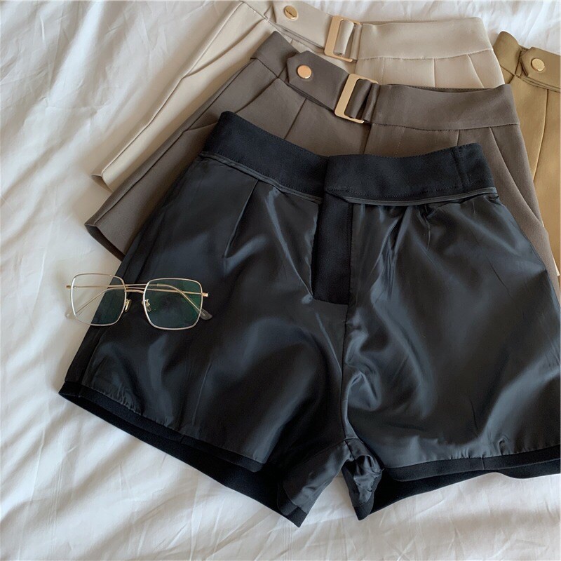 Quần sooc ống rộng giả đai cúc chéo đẹp 109