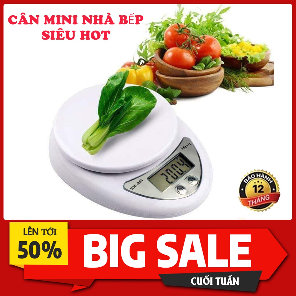 RẺ VÔ ĐỊCH Cân điện tử nhà bếp 5kg- Cân điện tử mini đa năng tiện dụngSIÊU HOT