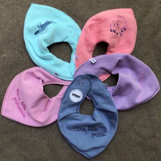Set 5 Yếm cổ 3 lớp Pippi xuất Đan Mạch