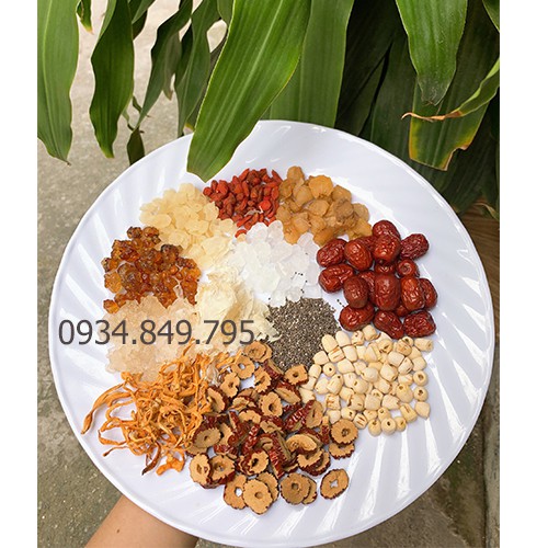 Set 300g chè dưỡng nhan 10 vị có đường phèn nấu 5-6 chai 330ml