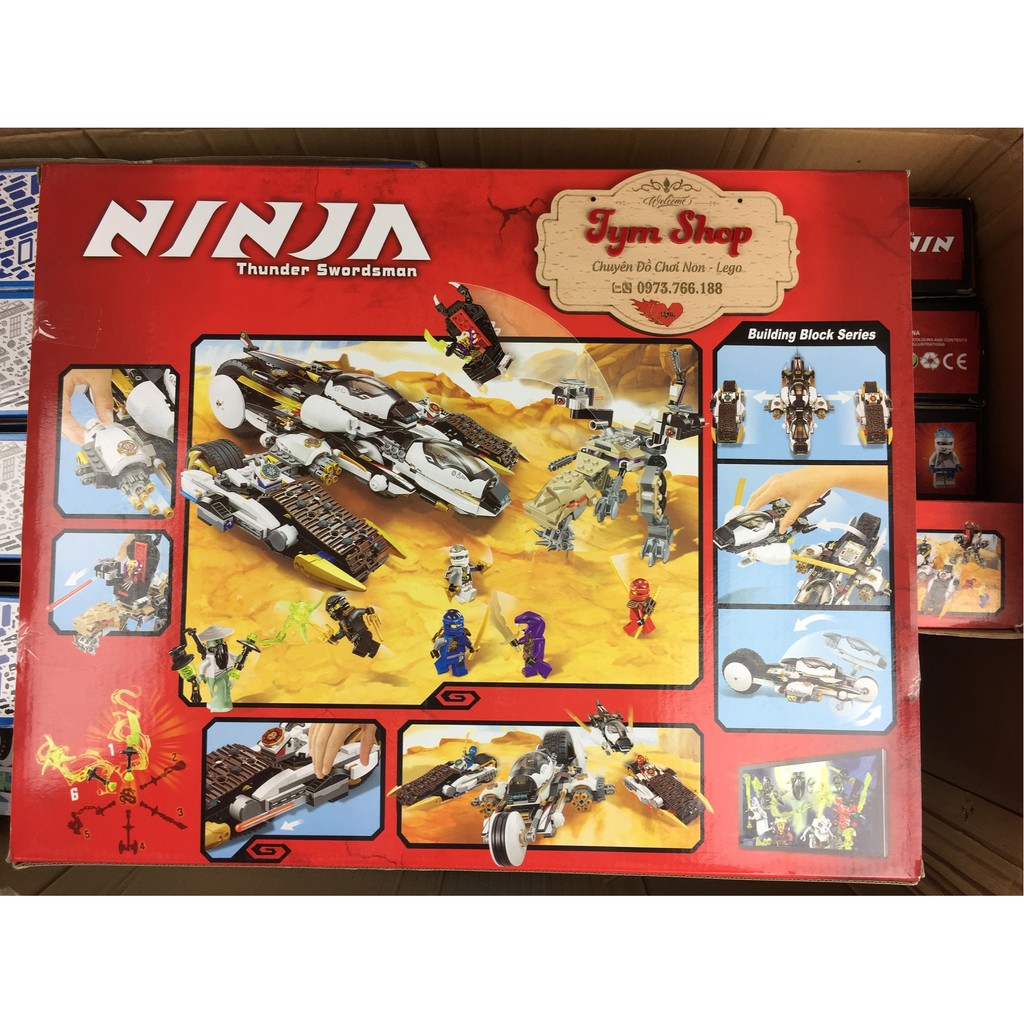 (Có Sẵn) Lắp Ráp Lego Ninjago 70595 Chiến Xa Tàng Hình của các Ninja BELA 10529 LEGO Ninjago Ultra Stealth Raider 81616