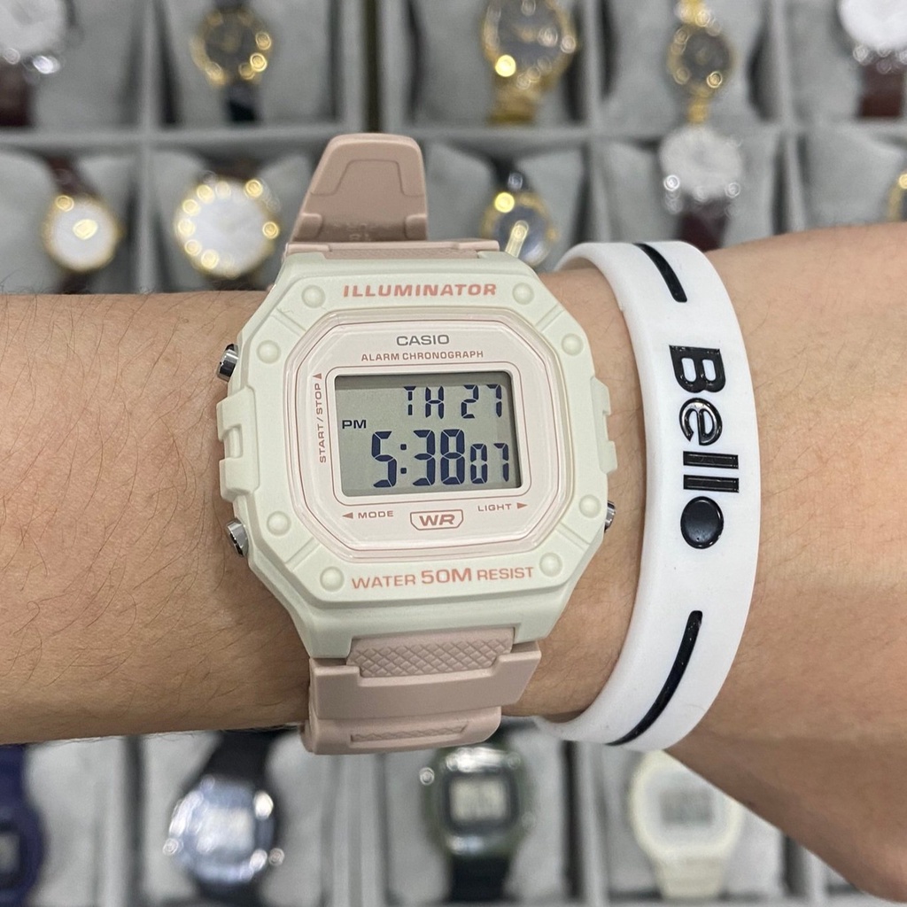 Đồng hồ dây nhựa Casio Nam W-218HC chính hãng bảo hành 1 năm Pin trọn đời