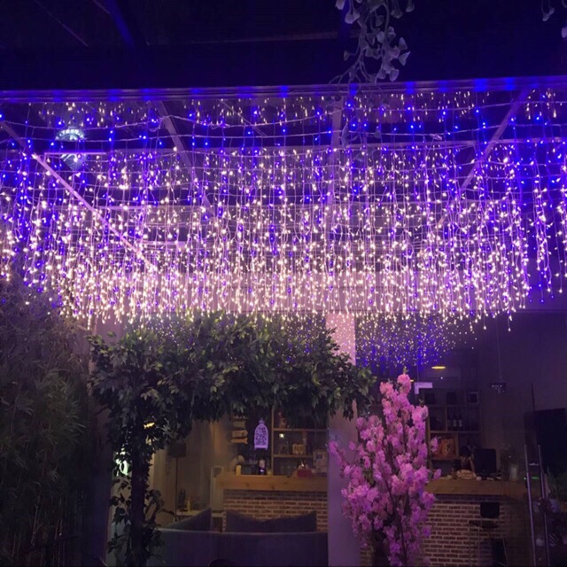 Combo 25 đèn 4x 0,6m ánh sáng vàng trang trí