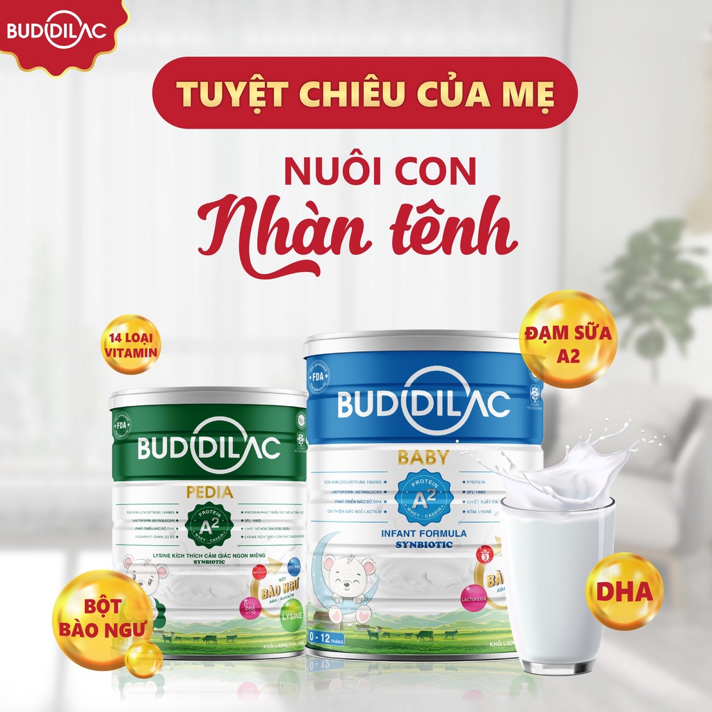 Sữa bột Buddilac trọng lượng 900g