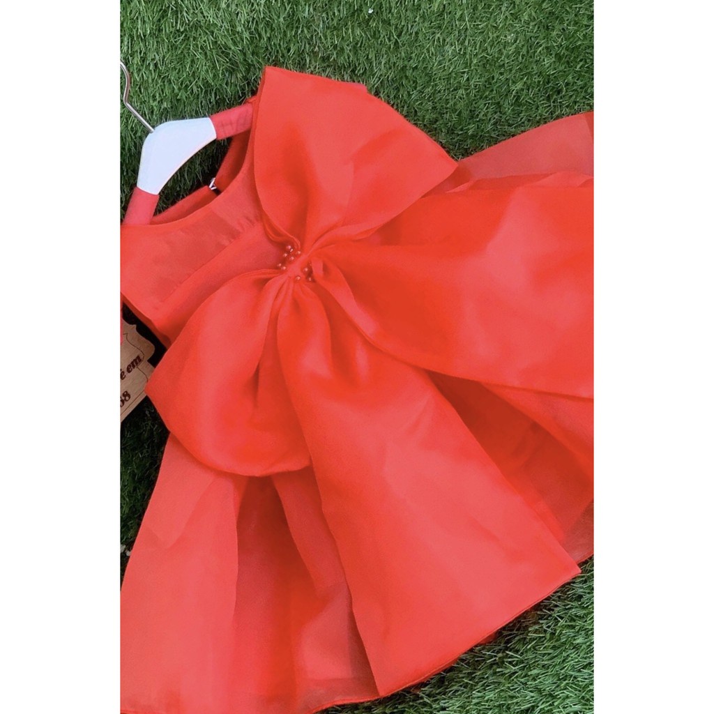 Đầm công chúa bồng bềnh kết hoa xinh cho bé gái (7-24kg) - chất voan nhẹ nhàng điệu đà màu sáng tươi sáng