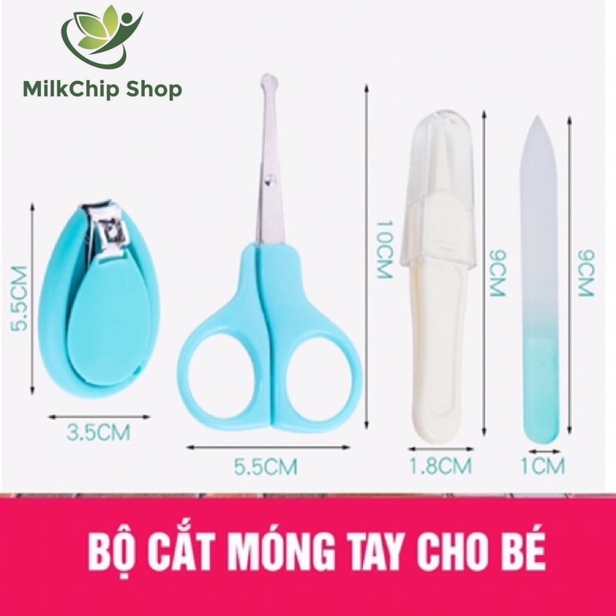 Bấm móng tay cho bé bộ 4 chi tiết, bộ cắt móng tay cho trẻ sơ sinh nhiều hình dễ thương AT007