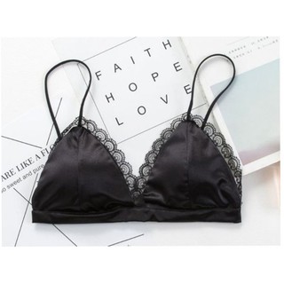 Áo bra satin lụa viền ren loại 1
