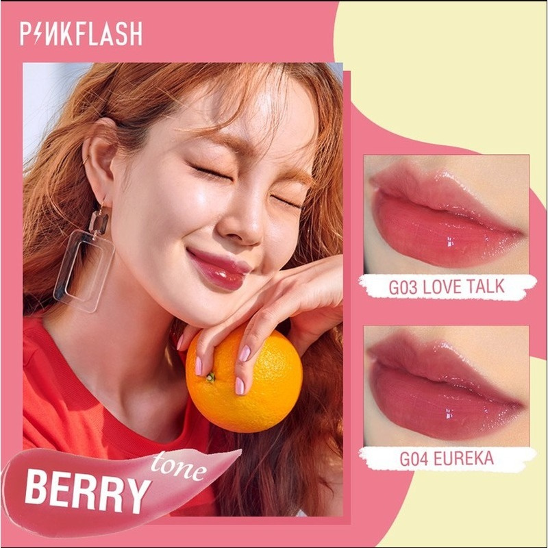 Son bóng dưỡng môi PINKFLASH OhMyGloss 11 màu tùy chọn chăm sóc môi tạo đôi môi căng mọng