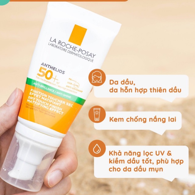 MẪU MỚI - Kem chống nắng LA ROCHE POSAY ANTHELIOS XL ANTI SHINE GEL CREAM SPF 50+ 50ml