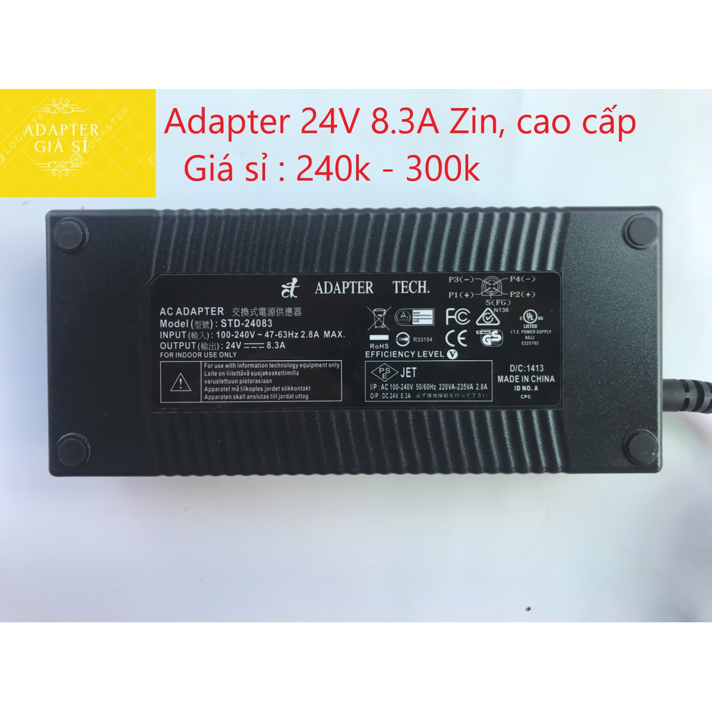 Adapter nguồn 24V 8.3A hàng bãi Zin cao cấp