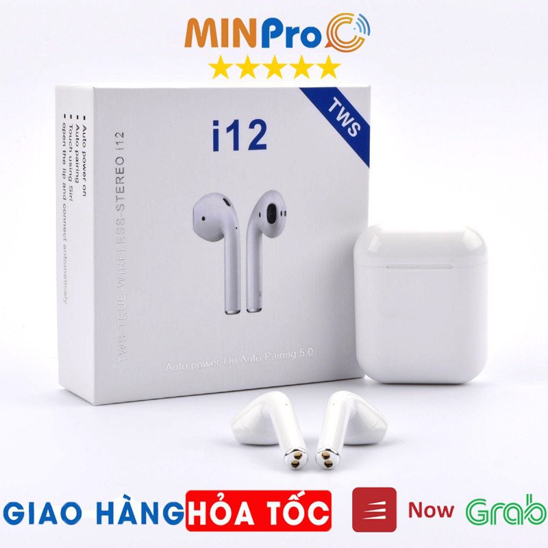 Tai nghe bluetooth i12 TWS, tai nghe iphone không dây, chơi game, giá rẻ MINPRO | BigBuy360 - bigbuy360.vn