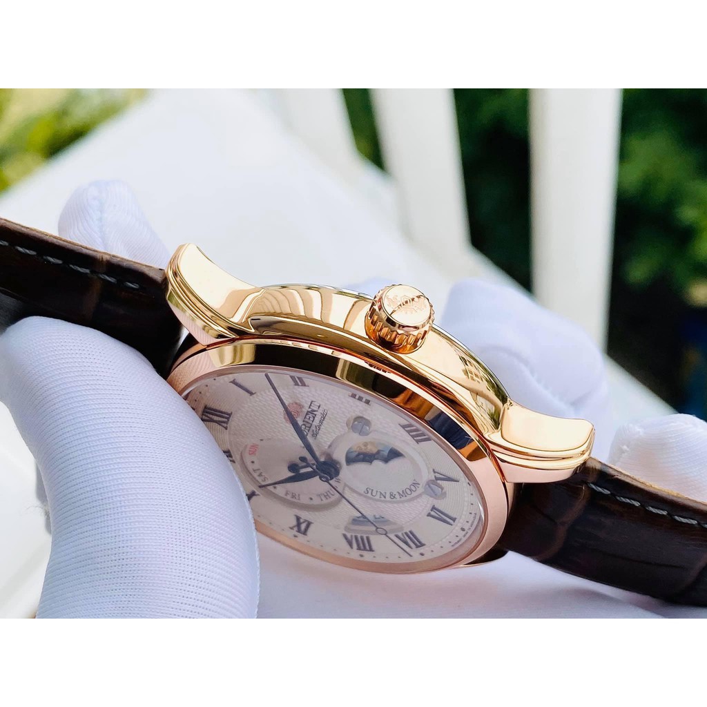 Đồng hồ nam chính hãng Orient Sun and Moon Gen 3  SAK00001Y - Máy cơ tự động - Kính Sapphire - Made In Japan