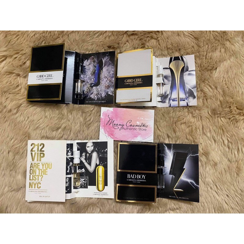 vial mẫu thử nước hoa nam nữ Carolina Herrera Good Girl Legere( guốc trắng)/212 vip/Bad boy 1.5ml