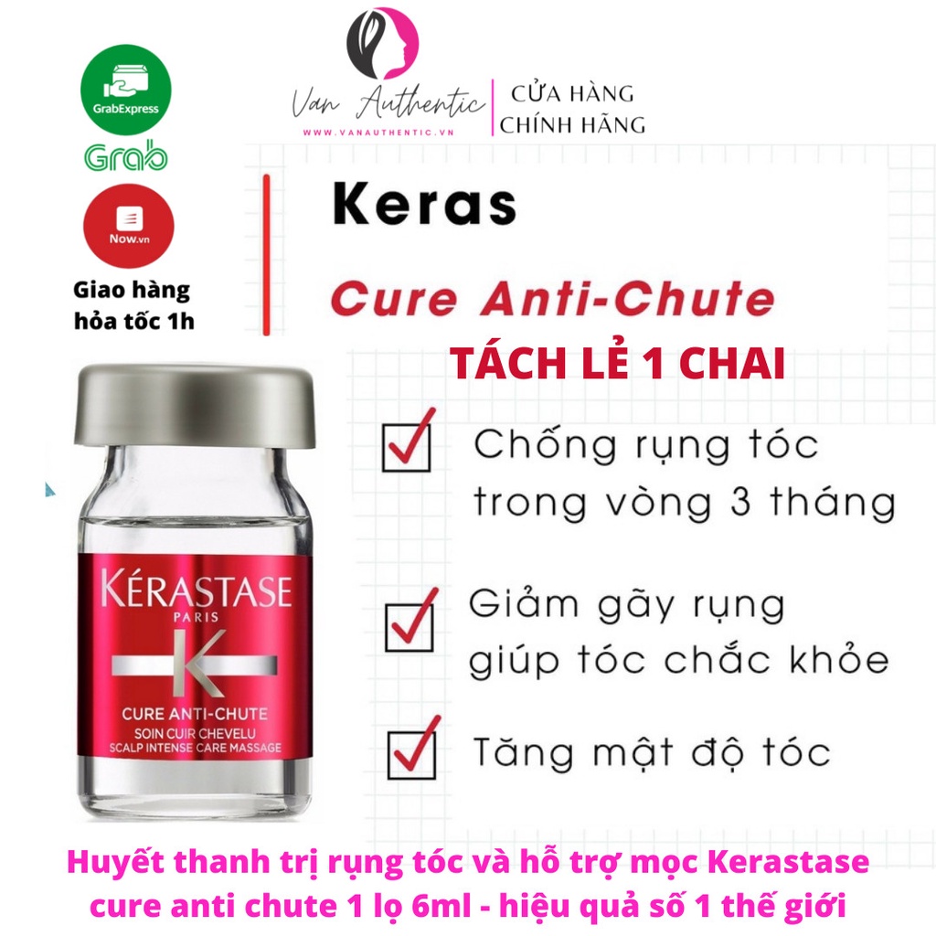 Huyết thanh giảm rụng tóc và hỗ trợ mọc Kerastase cure anti chute 1 lọ 6ml