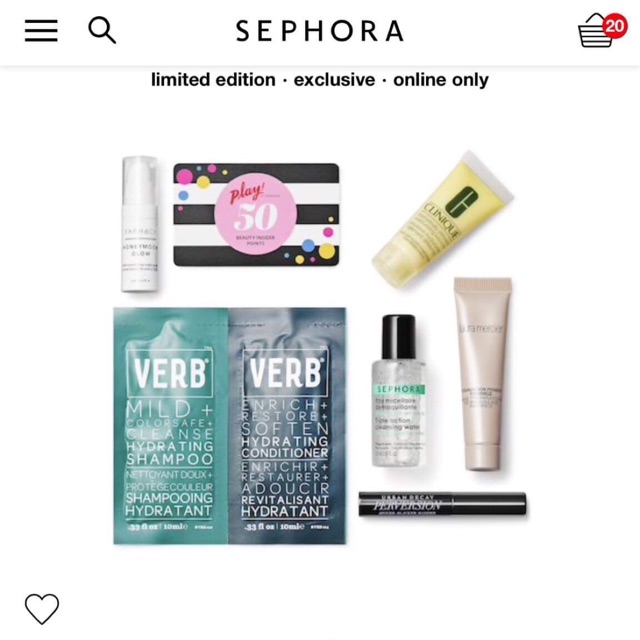 Set trang điểm dưỡng da Play!sephora