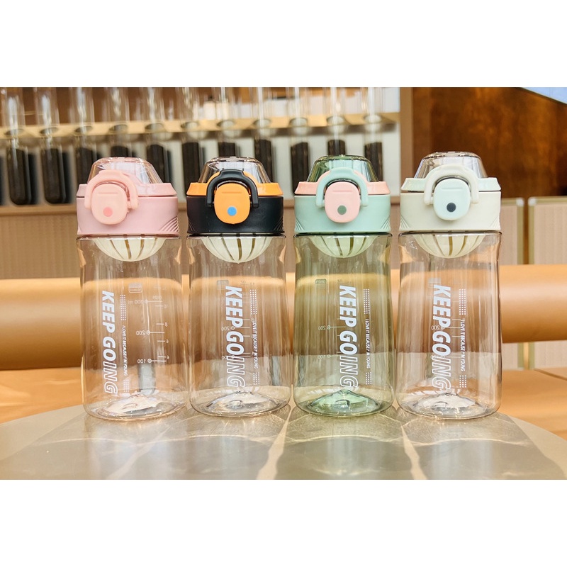 Bình Đựng Nước Tập Gym Bình Nước Văn Phòng KEEP GOING Có Nắp Mở 800ml