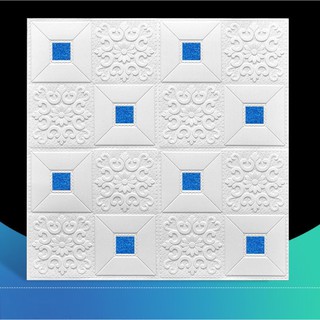 Xốp Dán Tường 3D Kim Tuyến, Lấp Lánh Đẹp Mắt 35x35cm