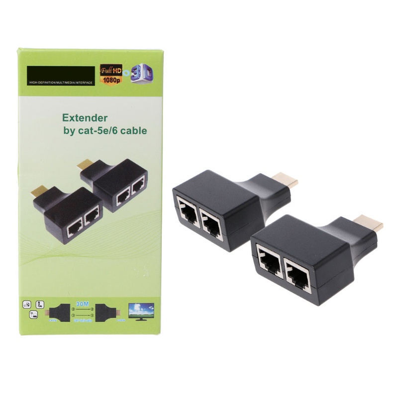 1 Cặp Chuyển Đổi Hdmi Sang Rj45 Cat5E Cat6 Utp Lan Ethernet 1080p