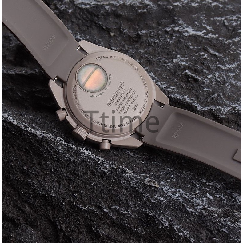 Dây Đeo Tay Bằng Silicone 20mm Chống Nước Cho Đồng Hồ Swatch Moonwatch X Omega