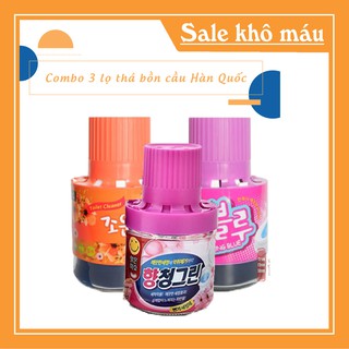 Combo 3 lọ thả bồn cầu Hàn Quốc hương hoa (giao mẫu ngẫu nhiên)