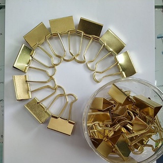 Kẹp sắt 32mm màu gold hộp nhựa