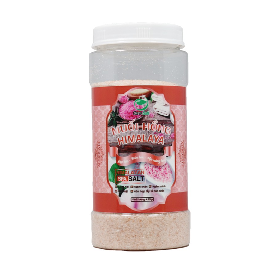 Muối Hồng Himalaya Aurosalt Spa  Hạt Mịn 450G