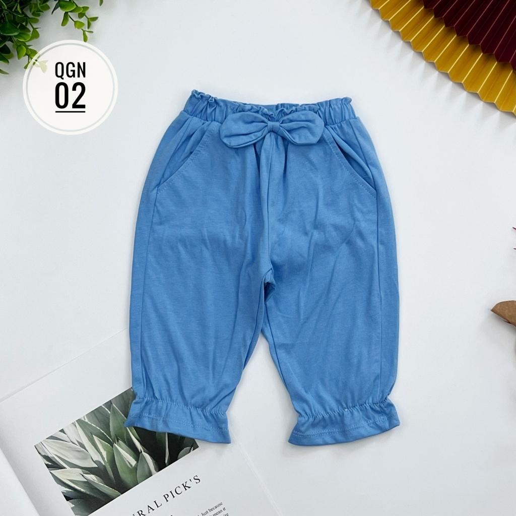 Quần dài cho bé, quần dài bé gái chất thun cotton mềm mát, nhiều màu, size 1-7 - SUNKIDS