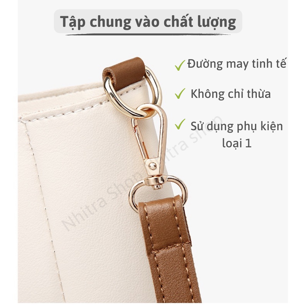 Túi tote da, túi xách công sở nữ A4 đựng vừa Laptop 14 inch Bảo Hành 6 tháng