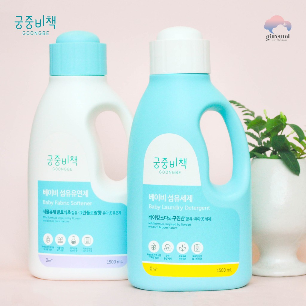 Nước giặt Hàn Quốc GOONGBE, không mùi an toàn cho da nhạy cảm 1,5l