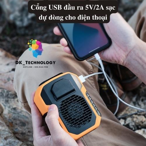 Quạt treo USB mini Động cơ không chổi than, kiêm sạc dự phòng, Cam kết chất lượng tốt