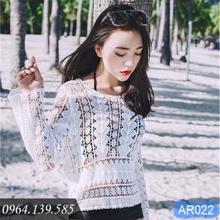 [SALE SHOCK] - Áo ren lưới dài tay đi biển, chất đẹp sang trọng, mặc cùng bikini hay croptop siêu xinh, giá tốt | AR022