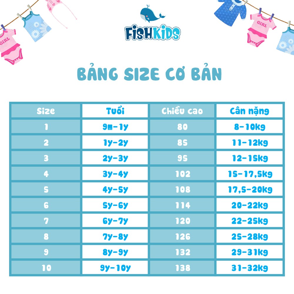 Váy bé gái cánh tiên xòe FISH KIDS đũi xốp mền mịn VAN0342