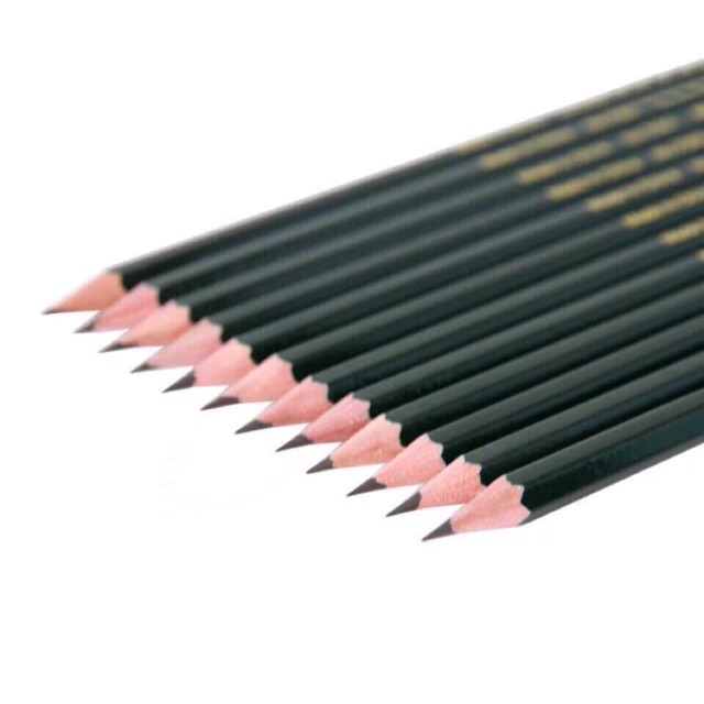 Lốc 12 chiếc bút chì DELI HB VỎ ĐEN siêu đẹp cho bé