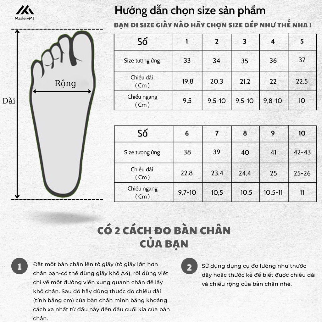 Dép nam nữ quai ngang Bản Trời Hè thời trang, Dép bánh mì Masler MT với dòng Đế Êm Chân và Chống Nước BTH