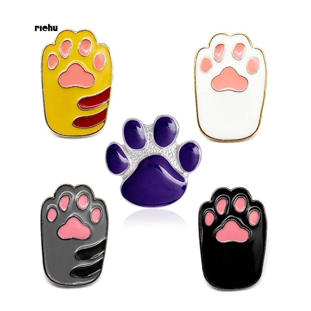 Huy Hiệu Cài Áo Hình Dấu Chân Chó Hoạt Hình Đáng Yêu