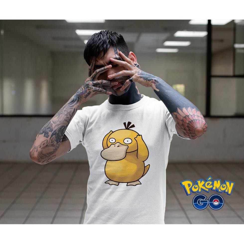 HOT- Áo thun Cotton Unisex - Game - Pokemon GO - Pokemon Koduck - giá tốt