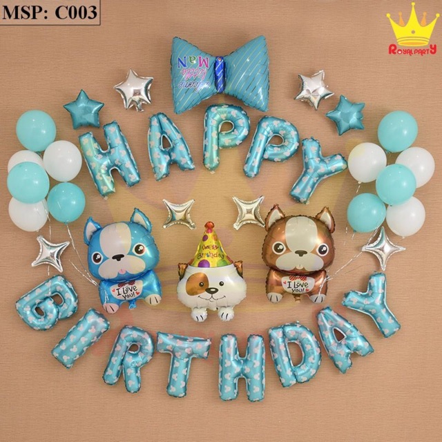 SET BÓNG SINH NHẬT chủ đề CHÓ CON