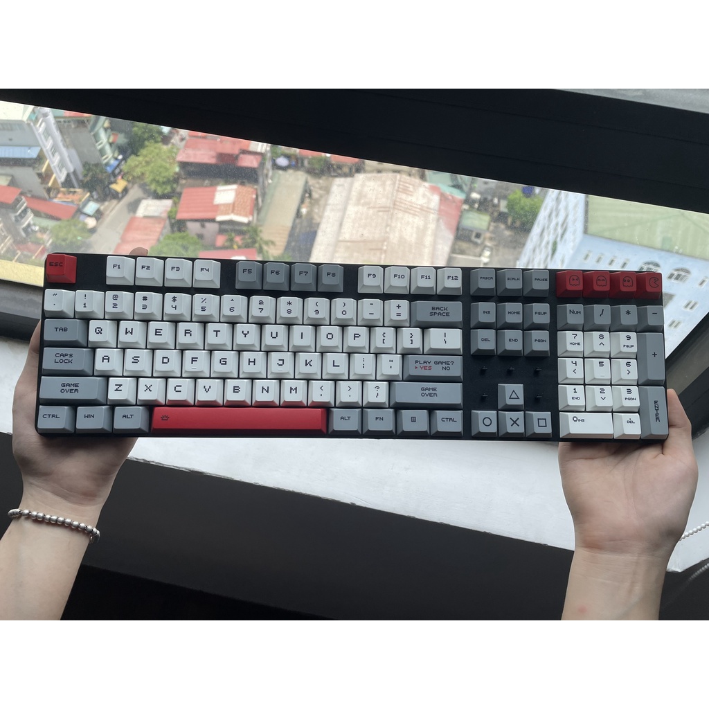 Keycap RETRO 8 BIT Thick PBT Dyesub 114 Phím Cherry Profile