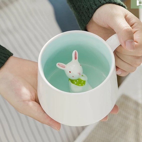 Cốc đựng nước đáng yêu có con vật ở trong - HÀNG ĐẶT TRƯỚC
