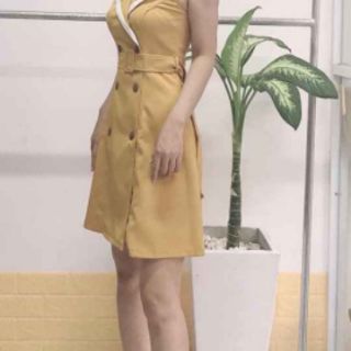 Đầm cổ bẻ sale 180k