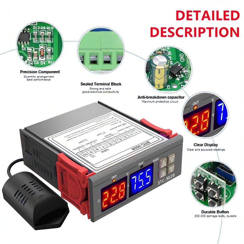 LONTIME Bộ Điều Khiển Nhiệt Độ Thông Minh AC 110V 220V